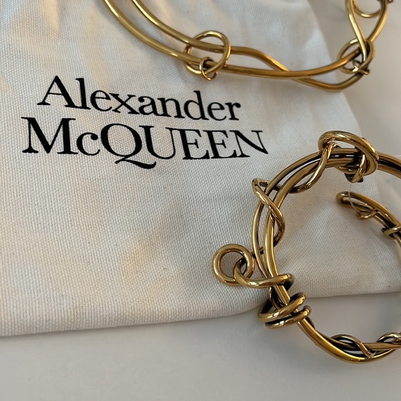 Alexander McQueen Necklace and Bracelet Set Wire Brass - Picture 6 of 8